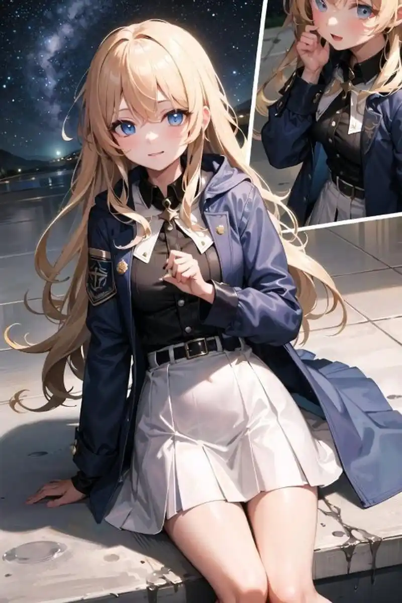 金发长发美少女#动漫