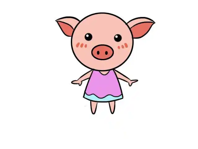 手抄报图片大全猪简笔画图片大全3简笔画作品完成图可爱的小猪图片