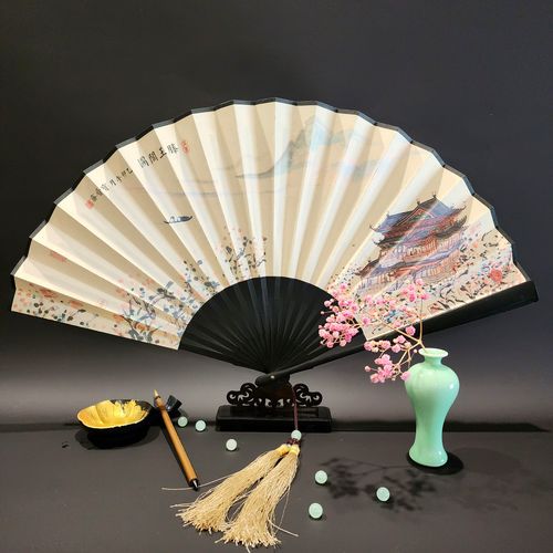 9寸扇子中国风男扇古风扇子折扇汉服小礼物扇子定制男扇子绢扇