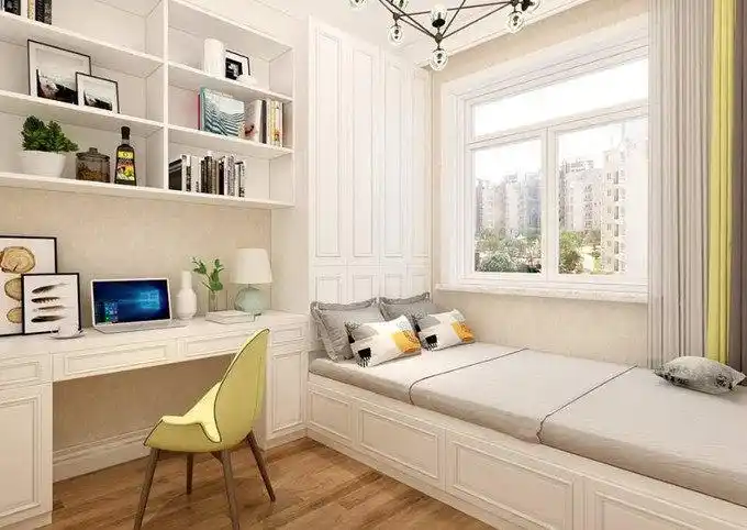 小户型书桌床一体装修效果图