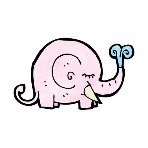 大象,矢量,在白色背景上的卡通大象