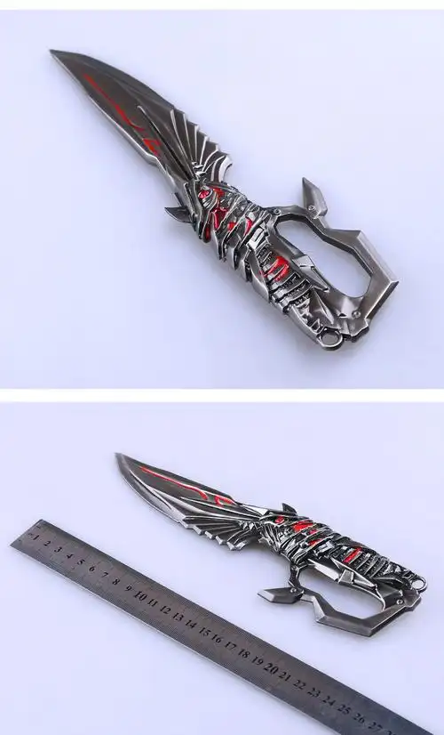 穿越 大号枪色修罗刀 刀扣 带皮套 未开锋 cos