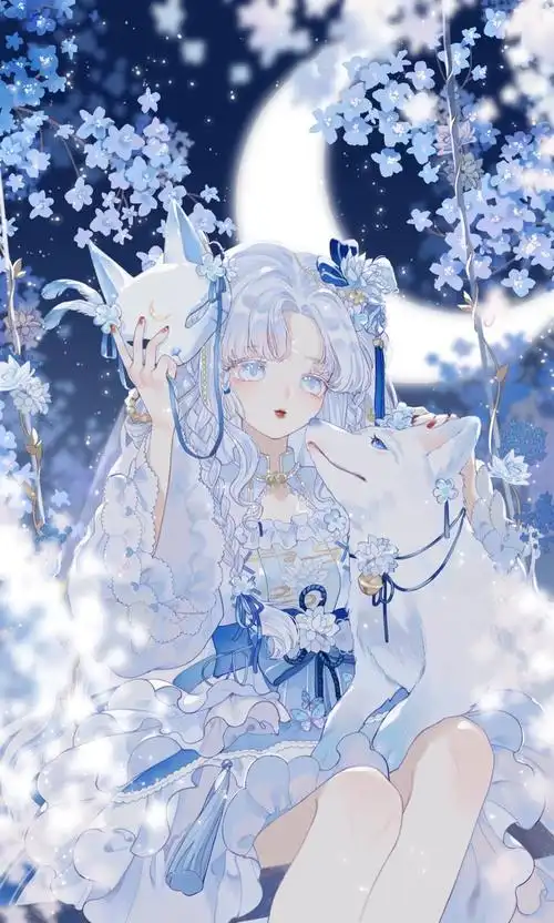 蓝色系动漫头像