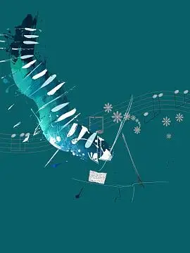 钢琴音符音乐会聚会背景