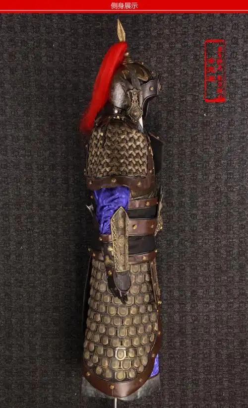 影视古装铠甲中国古代将军士兵盔甲可穿三国元帅将军战袍舞台服装