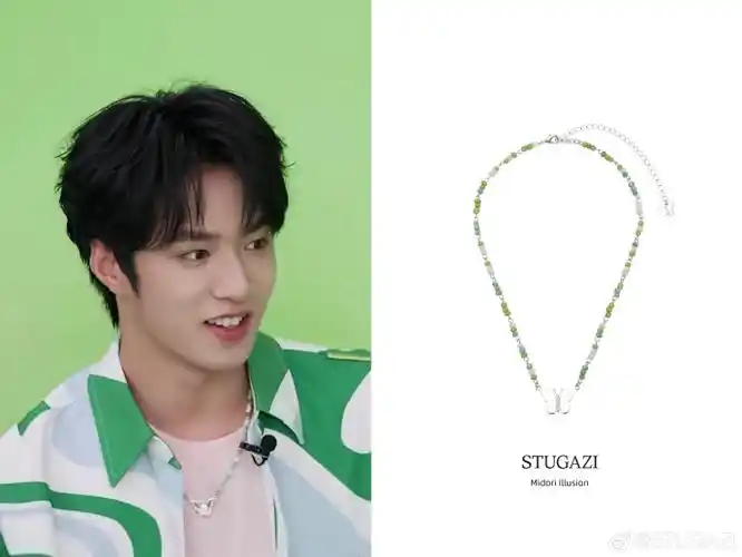 刘耀文先生佩戴stugazi03midori lllusion蝴蝶项链03    #stugazi