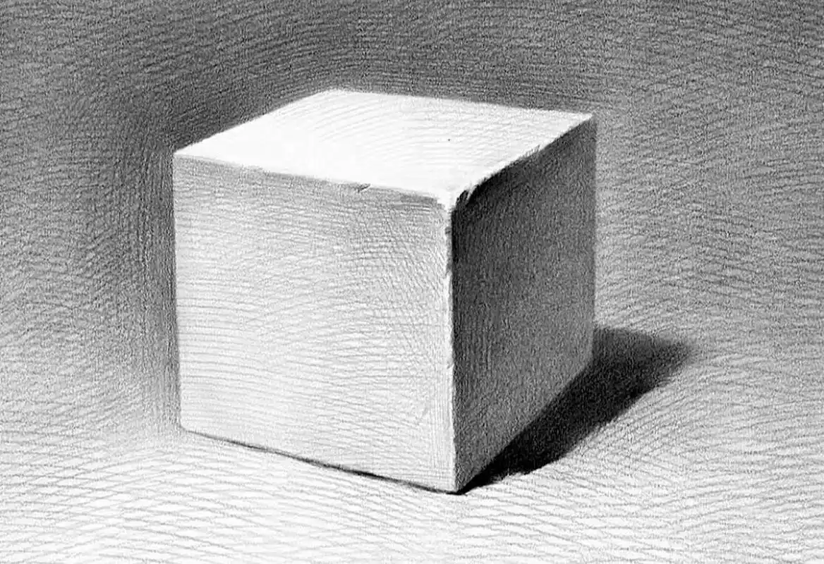 分享一组自学素描石膏几何体单体临摹高清图 之前有发过几何体的结构