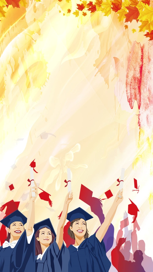 青春力量毕业季狂欢海报h5背景psd下载