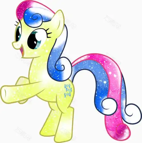 漫画手绘马儿彩色动物