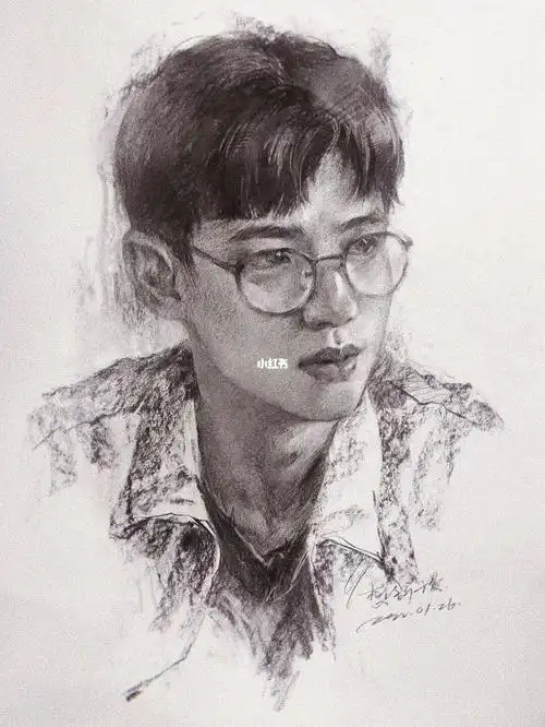 来个素描小河鱼压压惊#素描头像  #开端  #白敬亭 #肖鹤云  #美术生