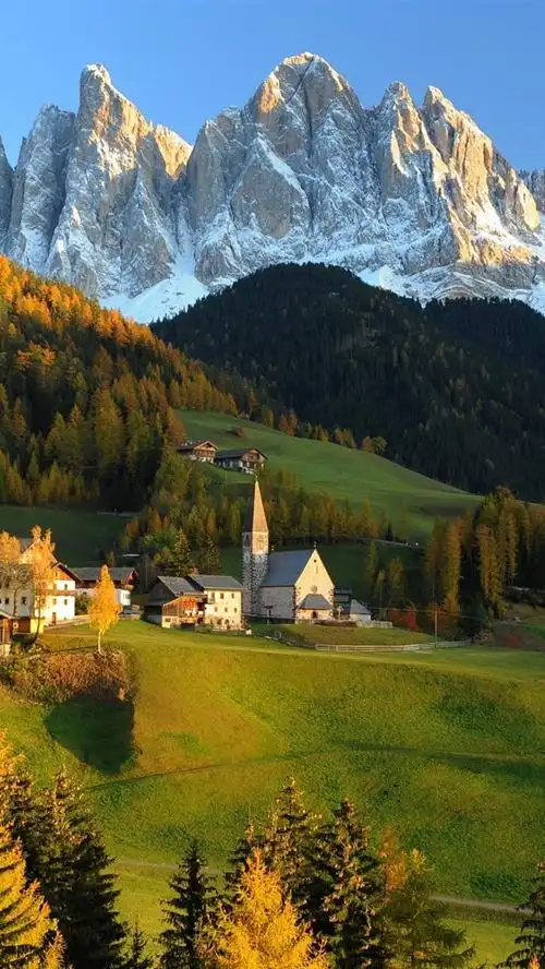 壁纸 瑞士,阿尔卑斯山,山地,丘陵,房子,秋 2560x1600 hd 高清壁纸