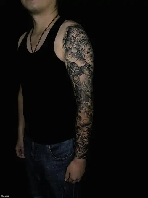 花臂_纹身图案手稿图片_刀鬼的纹身作品集