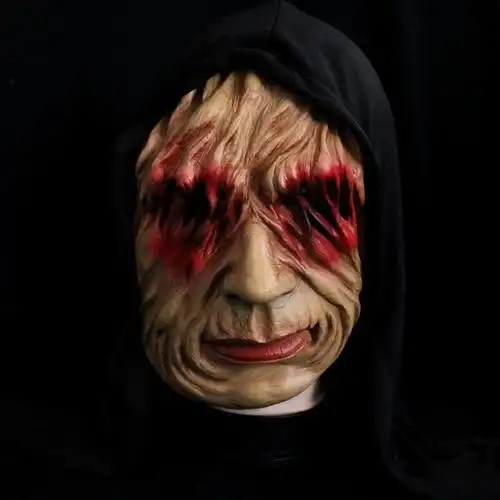 狼头套恐怖老奶奶面具老人乳胶套老爷爷恐怖巫婆鬼脸密室逃脱整蛊搞笑