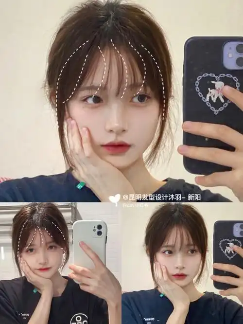 圆脸发型推荐  #今日发型  #刘海9696剪个刘海试