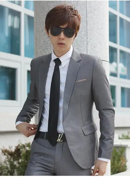 西装外套男韩版修身青年小西服男士商务正装休闲时尚结婚单西上衣