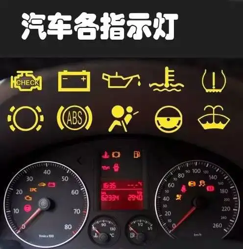 了解汽车各种指示灯,对家人生命负责