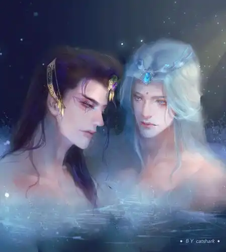 迹冥cp_霹雳布袋戏神毓逍遥地冥无神论头像绘画作品