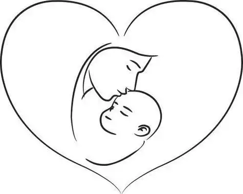 妈妈跟宝贝简笔画