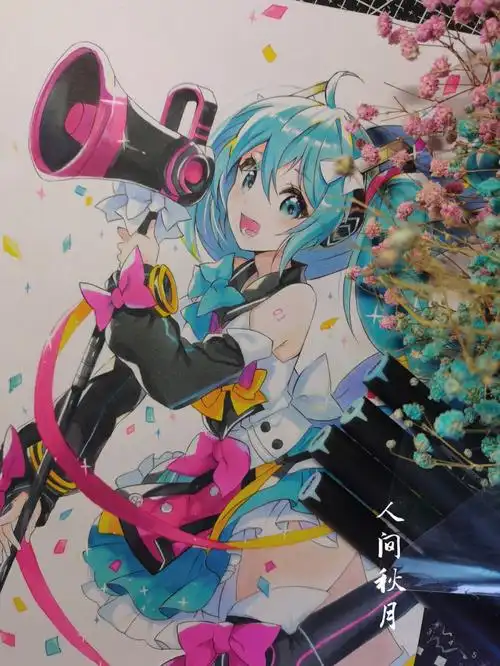 寻找小红书绘画大神  #初音未来  #马克笔手绘  #手绘临摹  初音睦创