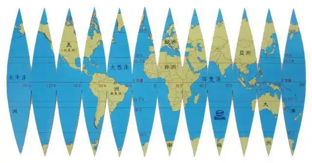 一个地球仪被分成了    片纺锤形的贴纸,下面是展开图,一围起来就是
