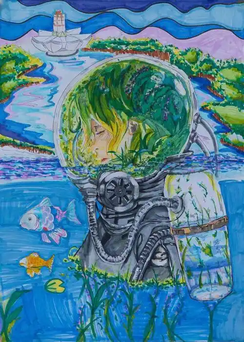 "美丽浙江建设·看平湖"绘画大赛获奖作品展(二)_环保_自然_生态