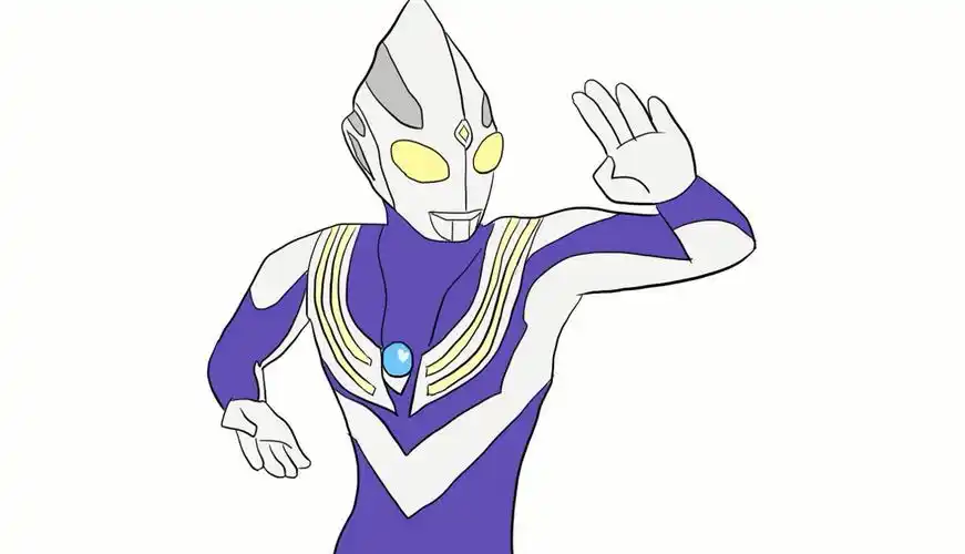 迪迦奥特曼敏捷形状儿童卡通简笔画