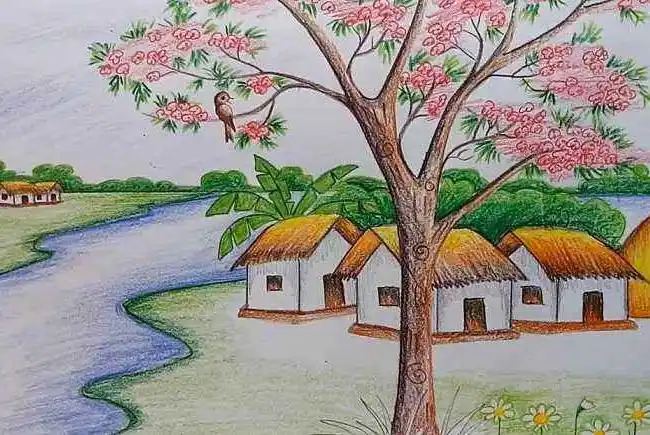 三年级美术线上学习绘画课《春天的美好》