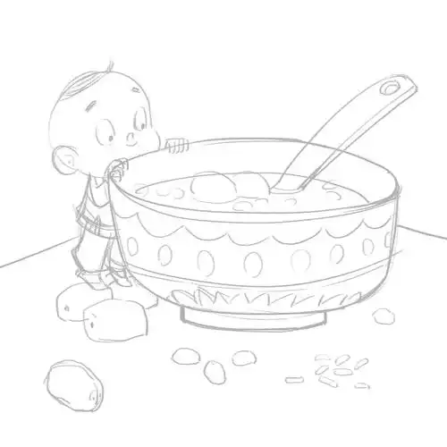 腊八粥创意绘画图片