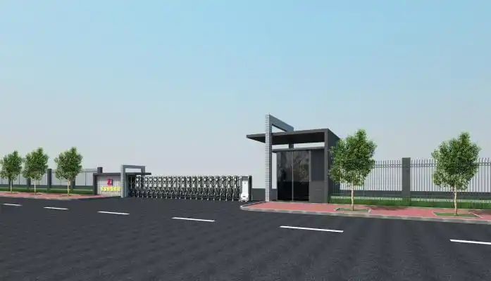 现代公司工厂门口自动门3d模型