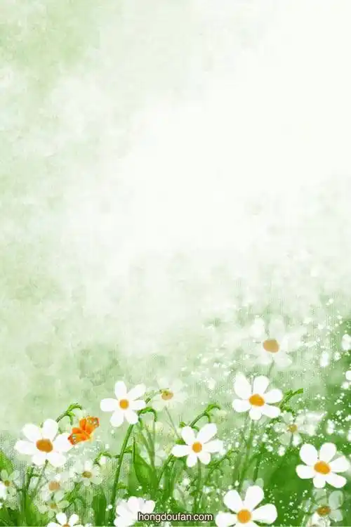 春天的田野浅色a4背景图片