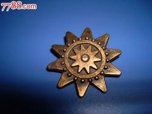 民国铜质徽章,包老(与国民党党徽有点像,)