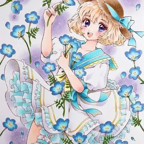 马克笔动漫人物插画壁纸