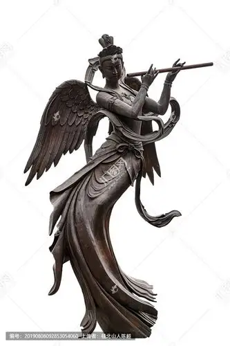 仙女吹笛雕塑