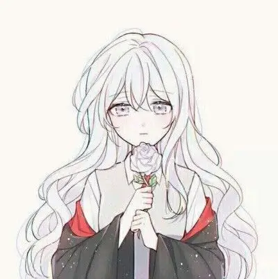 二次元女古风黑白