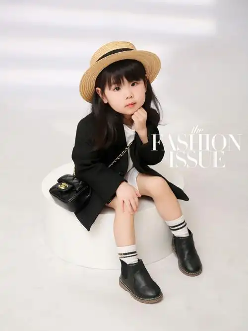 3岁女孩 儿童写真 西装帅气 潮童风