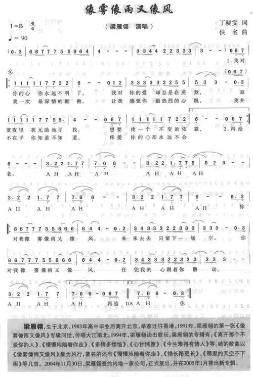 像雾像雨又像风简谱(图1)