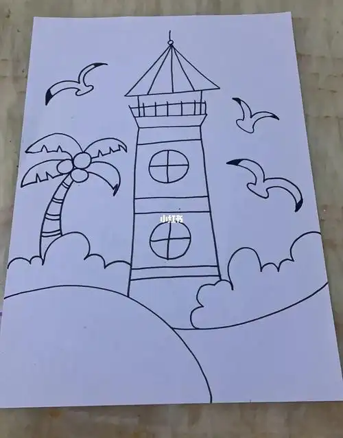 灯塔儿童画