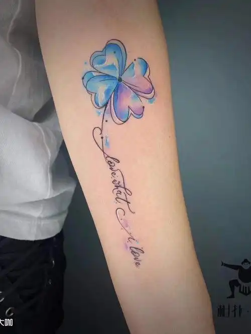 四叶草92_纹身图案手稿图片_圆镹的纹身作品集