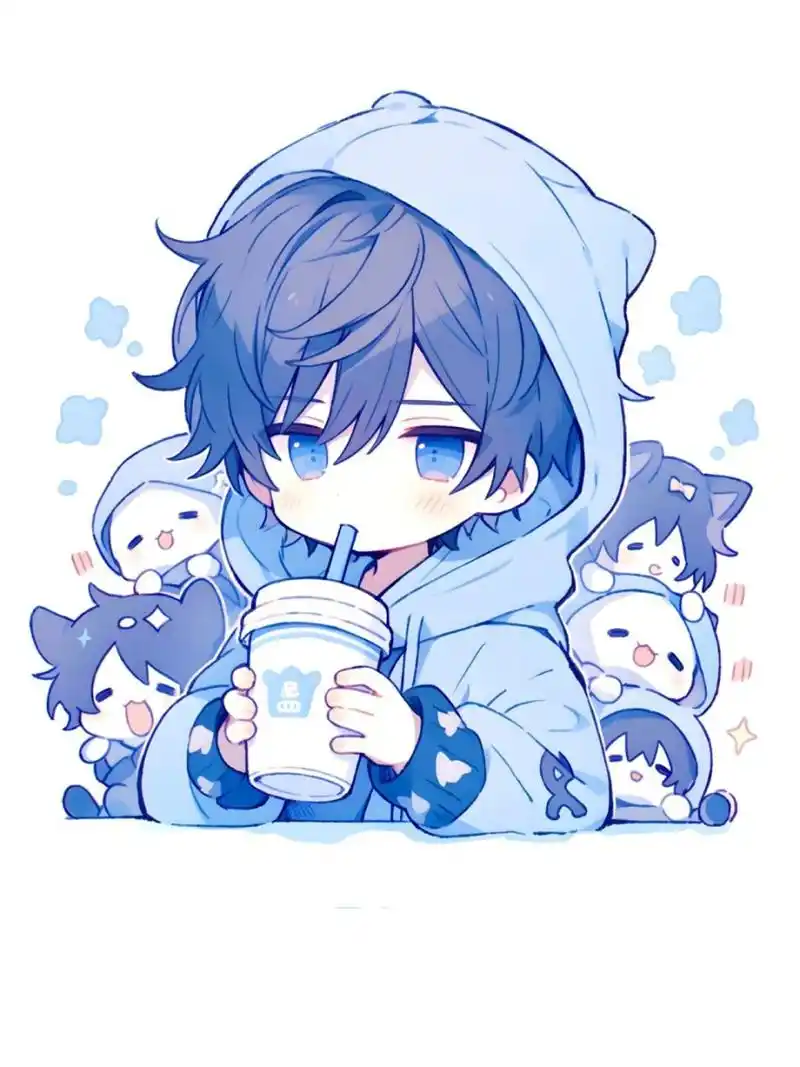 q版蓝色系|为啥喝了咖啡还是好困叻