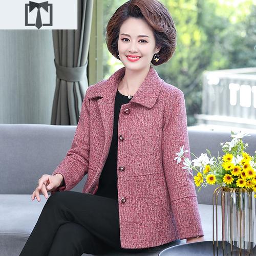 suntek中老年女装春装外套短款洋气高贵五十岁50妈妈装衣服春秋上衣