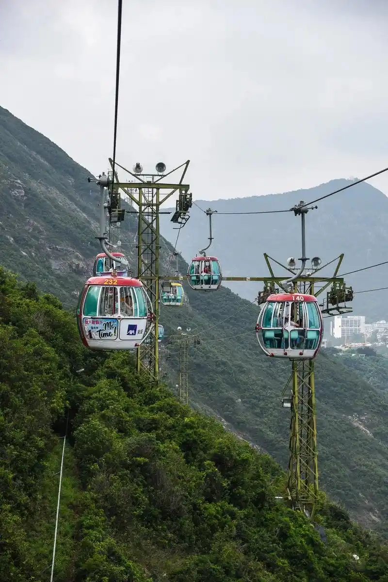 海洋公园坐缆车.海洋公园,开业于1977年1月.年代久远,但 - 抖音