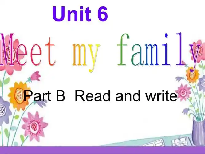 英语人教版四年级上册unit 6 meet my family part b r.ppt