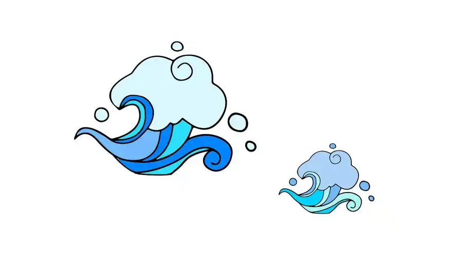 海浪简笔画