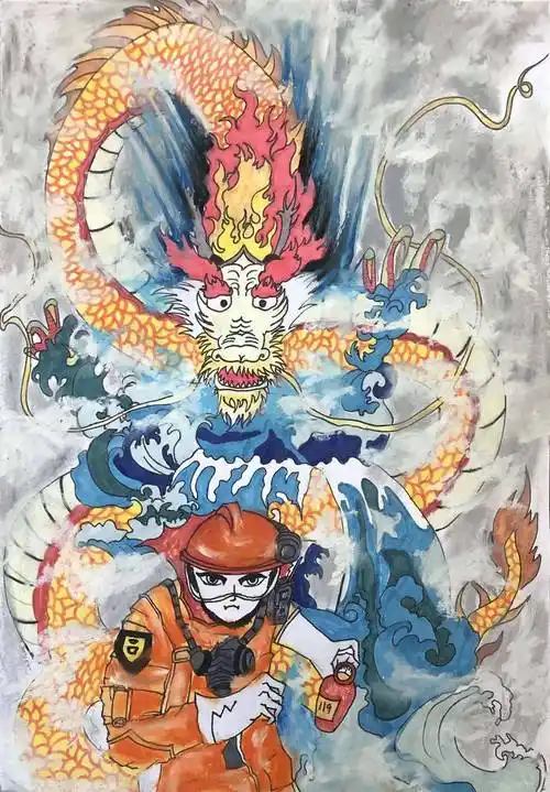 119消防宣传月东阳市儿童消防绘画大赛优秀作品展播
