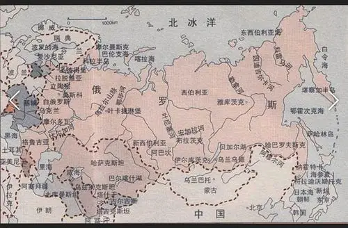 网搜来的中文版俄罗斯旅游地图——这才对我们的旅游线路有了大帜的