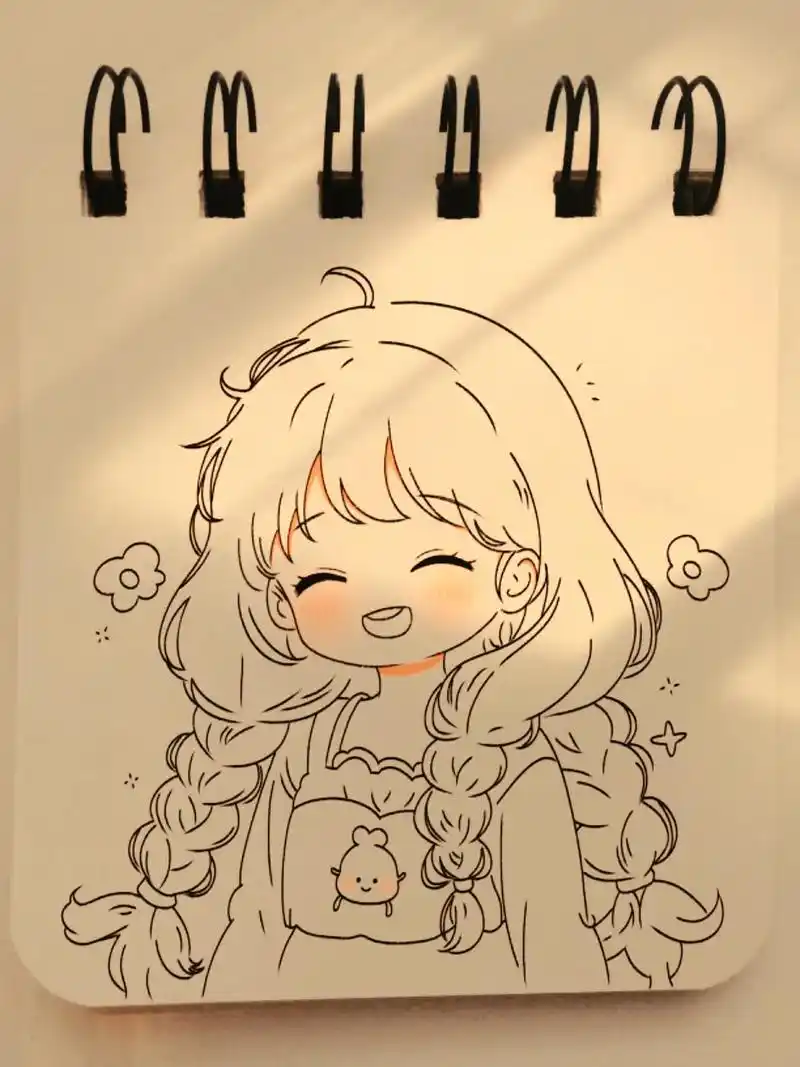 这个笑容治愈到你了吗?#跟着抖音学画画 #简笔画 #画动漫人 - 抖音