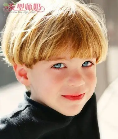 小男孩西瓜头发型的剪法圆脸小男孩儿发型