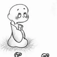 参禅打坐静修卡通微信头像点击鼠标右键下载