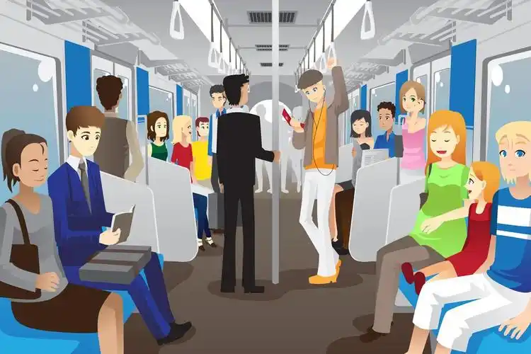 在地铁列车,地铁车厢的矢量图