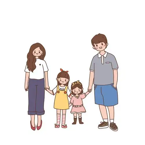 幸福一家人原创插画系列|插画|商业插画|粉色小麦色 - 原创作品 - 站